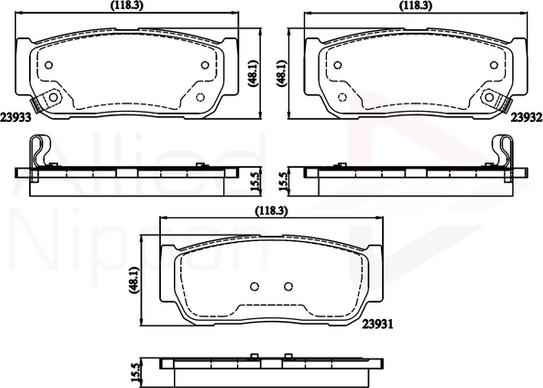 Comline ADB31218 - Kit de plaquettes de frein, frein à disque cwaw.fr