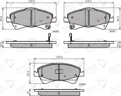 Comline ADB31799 - Kit de plaquettes de frein, frein à disque cwaw.fr