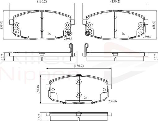 Comline ADB31798 - Kit de plaquettes de frein, frein à disque cwaw.fr