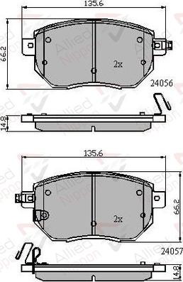 Comline ADB31745 - Kit de plaquettes de frein, frein à disque cwaw.fr