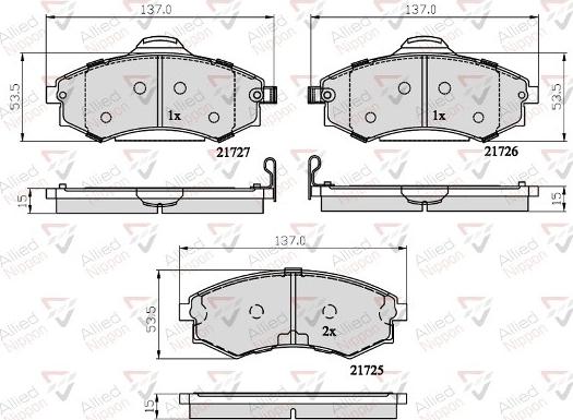 Comline ADB31741 - Kit de plaquettes de frein, frein à disque cwaw.fr