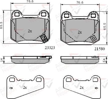 Comline ADB31755 - Kit de plaquettes de frein, frein à disque cwaw.fr