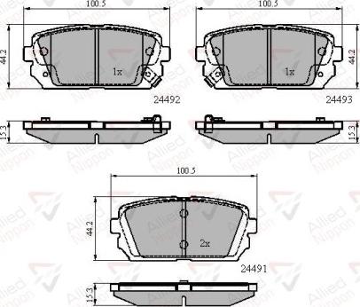 Comline ADB31757 - Kit de plaquettes de frein, frein à disque cwaw.fr