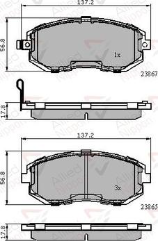 Comline ADB31760 - Kit de plaquettes de frein, frein à disque cwaw.fr