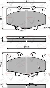 Comline ADB3170 - Kit de plaquettes de frein, frein à disque cwaw.fr