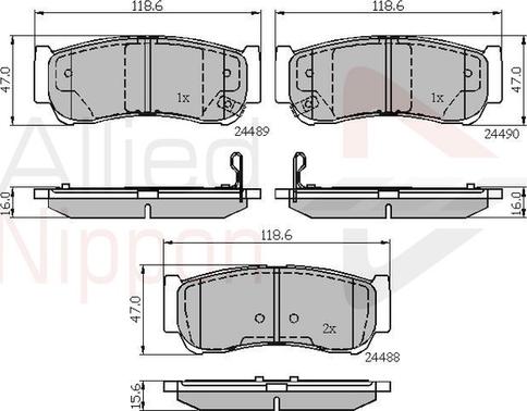 Comline ADB31714 - Kit de plaquettes de frein, frein à disque cwaw.fr