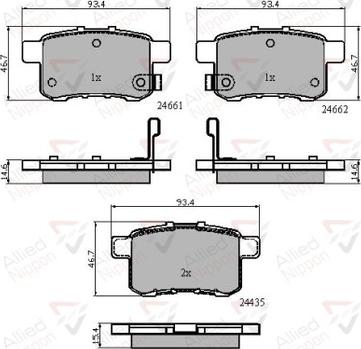 Comline ADB31711 - Kit de plaquettes de frein, frein à disque cwaw.fr