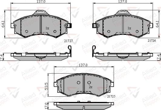 Comline ADB31781 - Kit de plaquettes de frein, frein à disque cwaw.fr