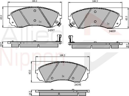 Comline ADB31782 - Kit de plaquettes de frein, frein à disque cwaw.fr