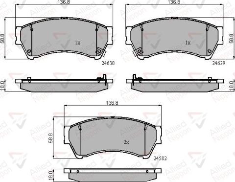 Comline ADB31787 - Kit de plaquettes de frein, frein à disque cwaw.fr