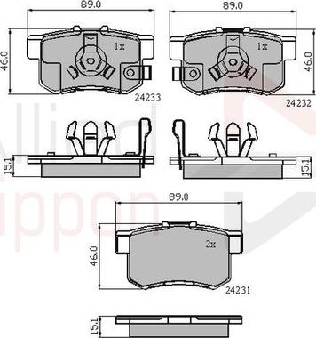 Comline ADB31736 - Kit de plaquettes de frein, frein à disque cwaw.fr