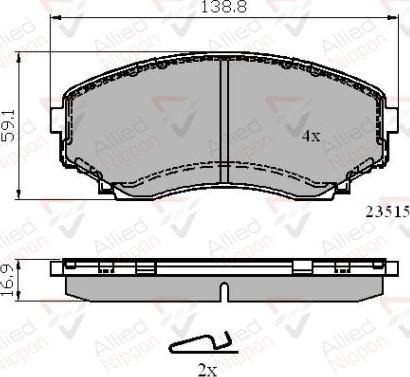 Comline ADB31732 - Kit de plaquettes de frein, frein à disque cwaw.fr