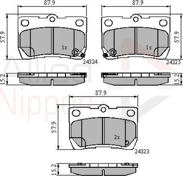 Comline ADB31729 - Kit de plaquettes de frein, frein à disque cwaw.fr