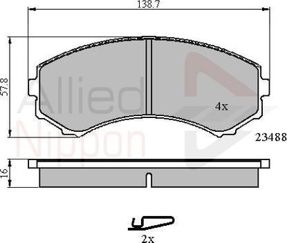 Comline ADB3172 - Kit de plaquettes de frein, frein à disque cwaw.fr