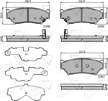 Comline ADB31777 - Kit de plaquettes de frein, frein à disque cwaw.fr