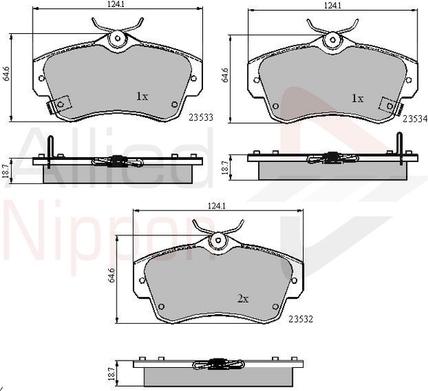 Comline ADB3894 - Kit de plaquettes de frein, frein à disque cwaw.fr