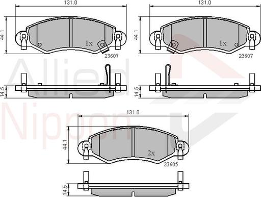 Comline ADB3893 - Kit de plaquettes de frein, frein à disque cwaw.fr