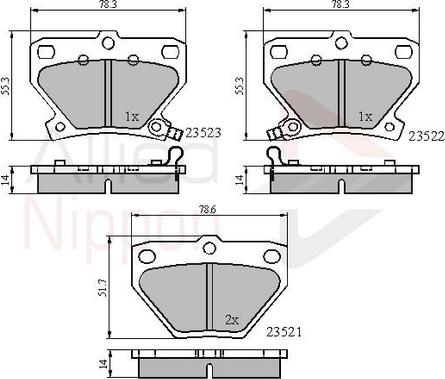 Comline ADB3841 - Kit de plaquettes de frein, frein à disque cwaw.fr