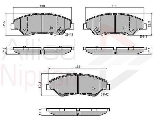 Comline ADB3843 - Kit de plaquettes de frein, frein à disque cwaw.fr