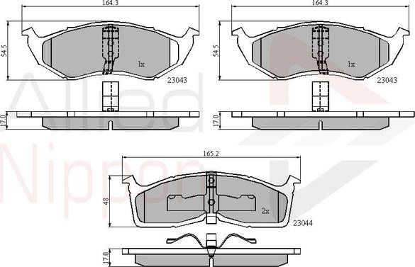 Comline ADB3850 - Kit de plaquettes de frein, frein à disque cwaw.fr