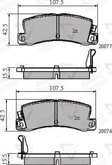 Comline ADB3864 - Kit de plaquettes de frein, frein à disque cwaw.fr