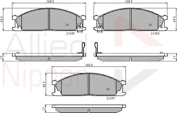 Comline ADB3863 - Kit de plaquettes de frein, frein à disque cwaw.fr