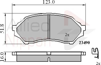 Comline ADB3817 - Kit de plaquettes de frein, frein à disque cwaw.fr