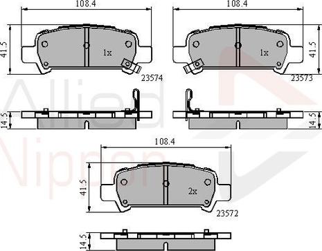 Comline ADB3882 - Kit de plaquettes de frein, frein à disque cwaw.fr