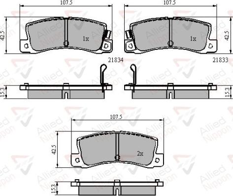 Comline ADB3839 - Kit de plaquettes de frein, frein à disque cwaw.fr