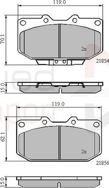 Comline ADB3829 - Kit de plaquettes de frein, frein à disque cwaw.fr