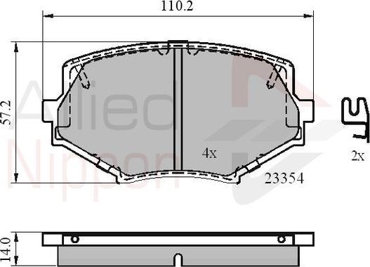 Comline ADB3820 - Kit de plaquettes de frein, frein à disque cwaw.fr