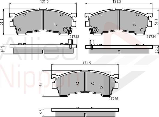 Comline ADB3823 - Kit de plaquettes de frein, frein à disque cwaw.fr