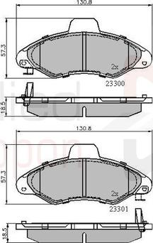 Comline ADB3393 - Kit de plaquettes de frein, frein à disque cwaw.fr