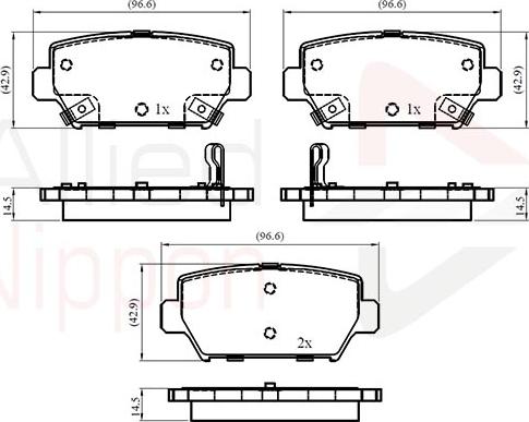 Comline ADB33004 - Kit de plaquettes de frein, frein à disque cwaw.fr