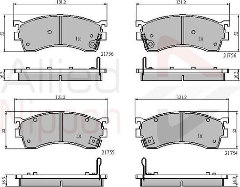 Comline ADB3326 - Kit de plaquettes de frein, frein à disque cwaw.fr