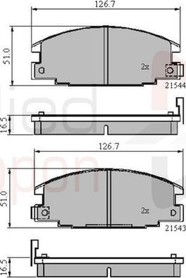 Comline ADB3322 - Kit de plaquettes de frein, frein à disque cwaw.fr