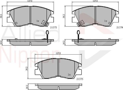 Comline ADB3295 - Kit de plaquettes de frein, frein à disque cwaw.fr