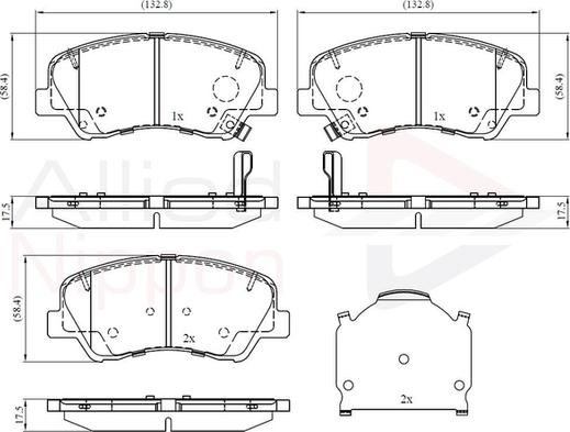 Comline ADB32493 - Kit de plaquettes de frein, frein à disque cwaw.fr