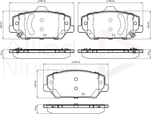 Comline ADB32440 - Kit de plaquettes de frein, frein à disque cwaw.fr