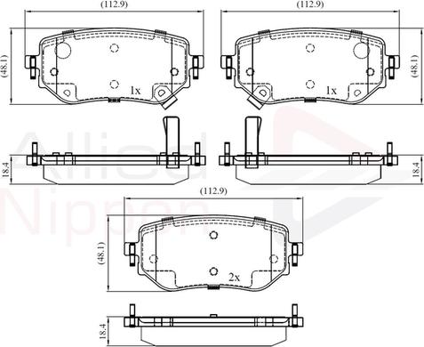 Comline ADB32458 - Kit de plaquettes de frein, frein à disque cwaw.fr