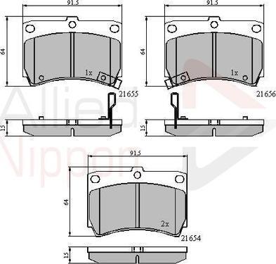 Comline ADB3245 - Kit de plaquettes de frein, frein à disque cwaw.fr