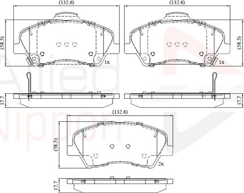 Comline ADB32419 - Kit de plaquettes de frein, frein à disque cwaw.fr