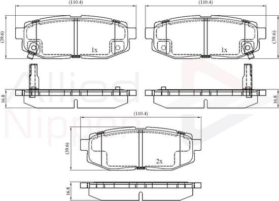 Comline ADB32488 - Kit de plaquettes de frein, frein à disque cwaw.fr