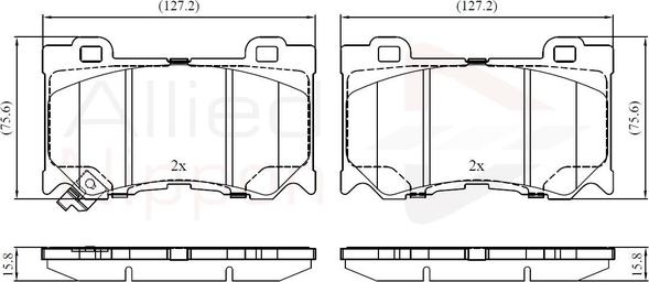 Comline ADB32428 - Kit de plaquettes de frein, frein à disque cwaw.fr