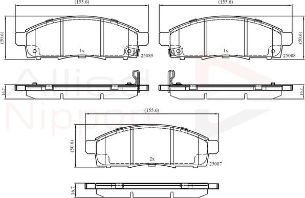 Comline ADB32427 - Kit de plaquettes de frein, frein à disque cwaw.fr