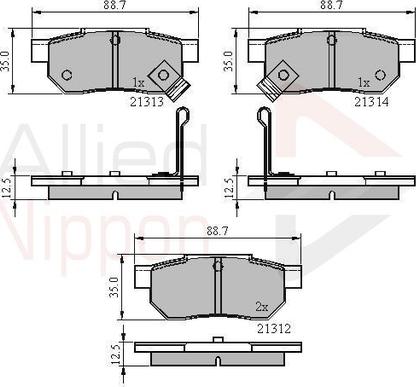 Comline ADB3242 - Kit de plaquettes de frein, frein à disque cwaw.fr