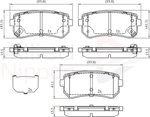 Comline ADB32530 - Kit de plaquettes de frein, frein à disque cwaw.fr