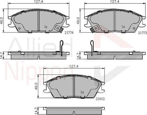 Comline ADB3253 - Kit de plaquettes de frein, frein à disque cwaw.fr