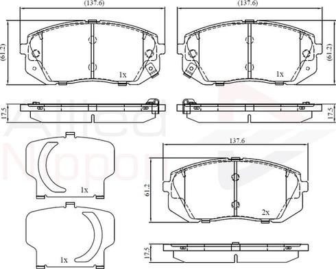 Comline ADB32529 - Kit de plaquettes de frein, frein à disque cwaw.fr