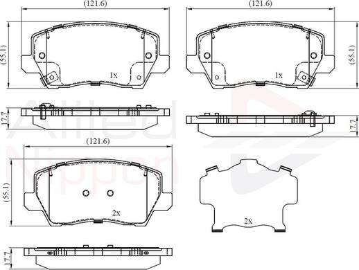 Comline ADB32526 - Kit de plaquettes de frein, frein à disque cwaw.fr